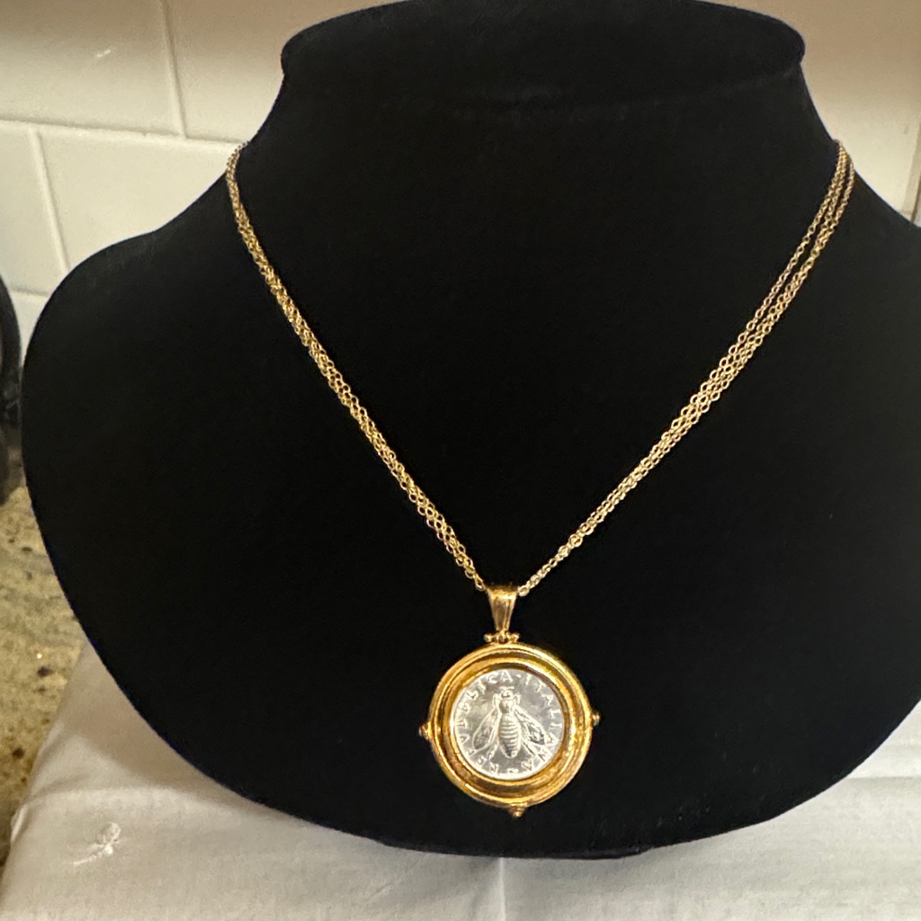 Elegant Gold And Silver Plated Pendant Necklace 169$